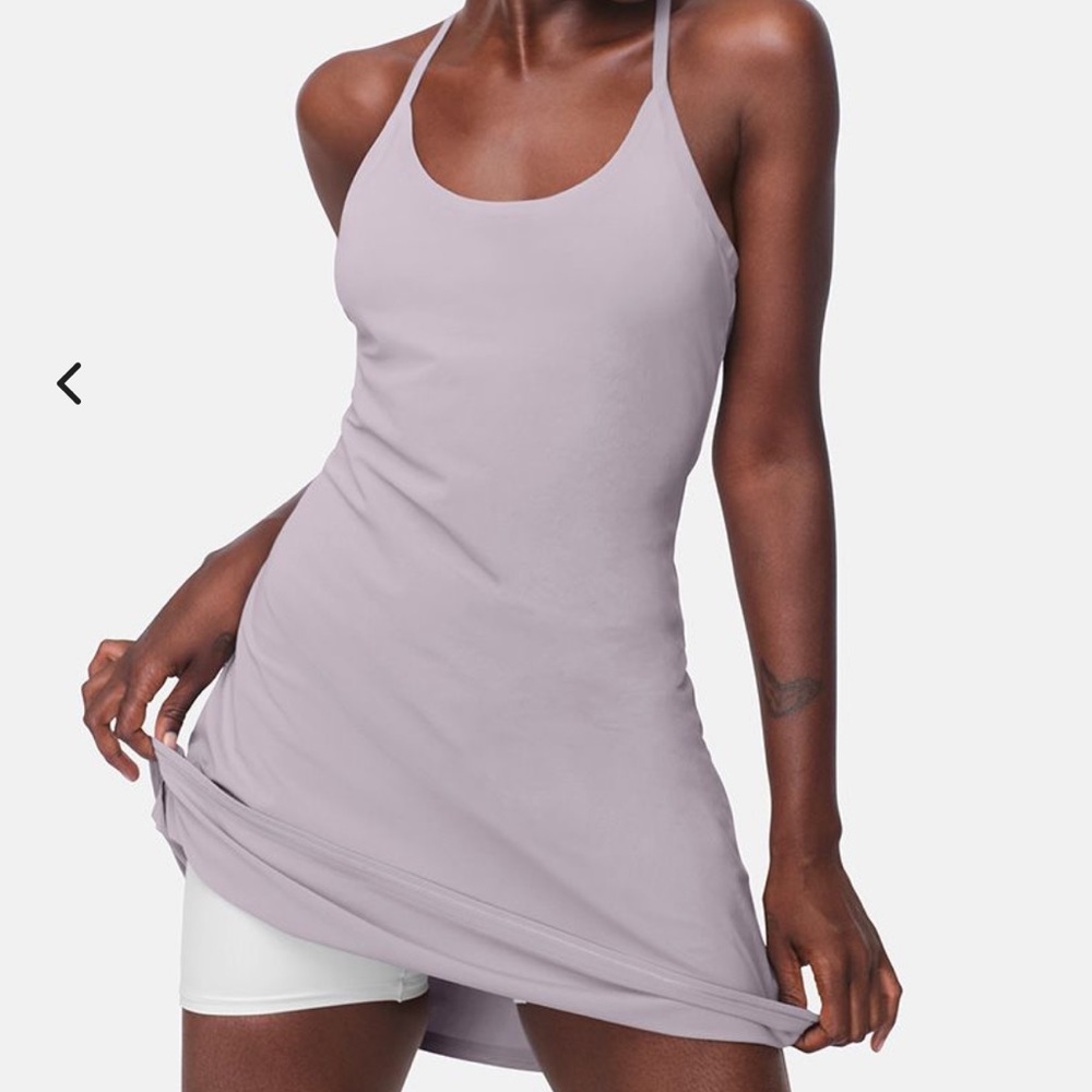 OUTDOOR VOICES EXERCISE DRESS EARL GREY SMALL